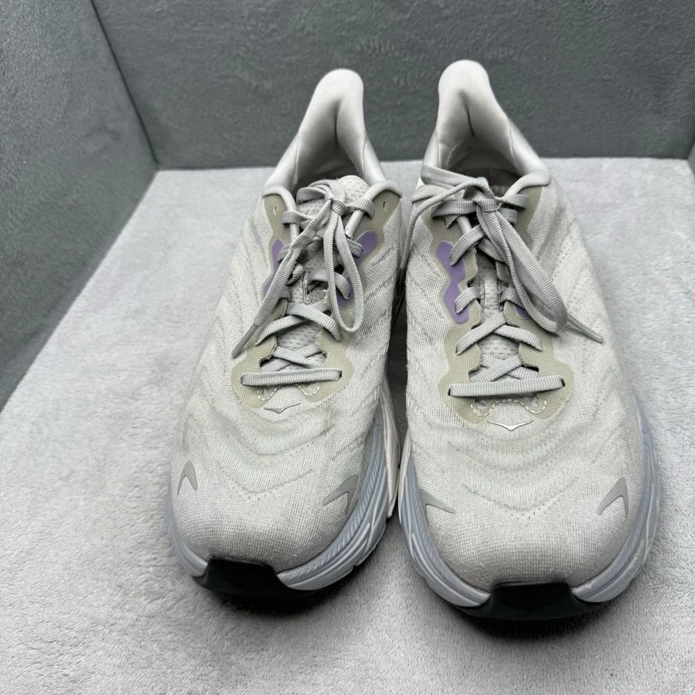 HOKA Arahi 6 Wide Women's 10.5D Gray Purple Running Shoes 1123197 No Insoles